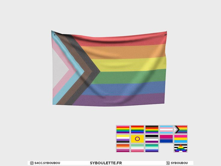 an image of a rainbow flag hanging on the wall