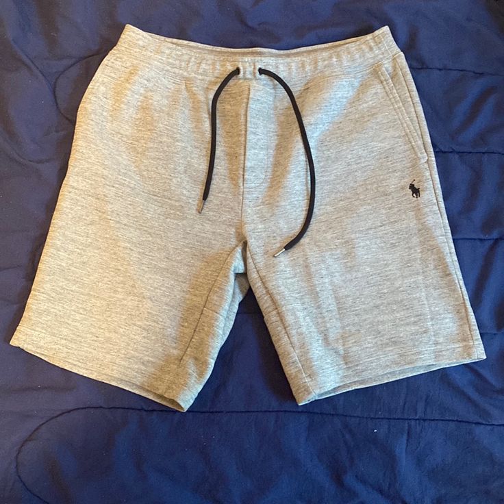 Brand New Polo Fleece Shorts. Size M Casual Fleece Shorts For Loungewear, Casual Gray Shorts For Lounging, Gray Fleece Bottoms For Leisure, Sweat Shorts Men, Ralph Lauren Fleece, Beige Chinos, Lauren Gray, Polo Ralph Lauren Shorts, Vintage Polo Ralph Lauren