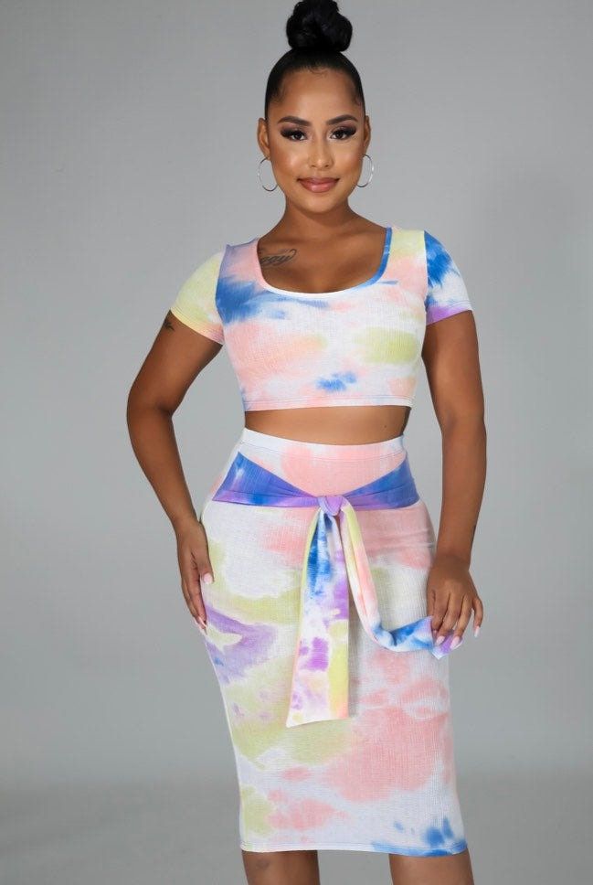 2 piece set Pink Two-piece Set For Spring, Casual Two-piece Skirt Set For Spring, Casual Summer Skirt Set, Casual Two-piece Set Dresses For Vacation, Multicolor Fitted Mini Length Sets, Spring Fitted Two-piece Sets, Fitted Multicolor Mini Length Sets, Fitted Multicolor Mini-length Sets, Multicolor Two-piece Casual Dress