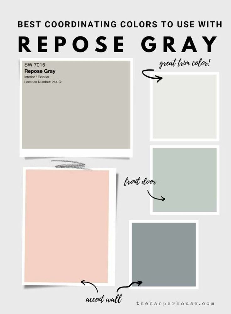 the best coordinating colors to use with repose gray