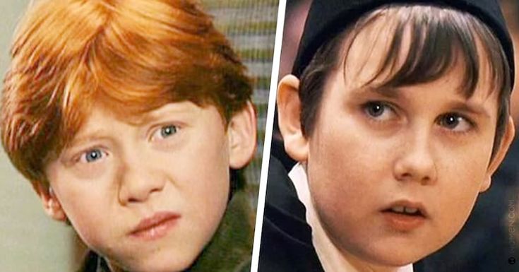 two different pictures of young boys with red hair