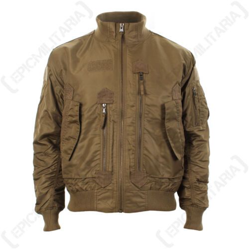 Trendy Fashion Us Tactical Flight Jacket - Coyote - Men'S Coat American Military All Sizes New, Womens Coats Jackets Tactical Khaki Outerwear With Cargo Pockets, Tactical Outerwear With Cargo Pockets For Outdoor Activities, Tactical Khaki Windbreaker For Fall, Tactical Khaki Outerwear For Outdoor Activities, Khaki Military Style Windbreaker For Outdoor Work, Tactical Outdoor Outerwear With Cargo Pockets, Tactical Khaki Windbreaker With Pockets, Tactical Khaki Outdoor Outerwear, Military Style Hunting Outerwear With Multiple Pockets