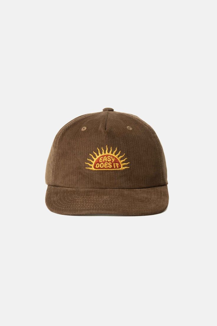 Made with the same high quality and durability as our surf trunks, the Katin headwear collection offers both style and comfort with every wear. The Rise Hat is made from cotton corduroy featuring custom "Easy Does It" embroidery. 100% Cotton corduroy Custom Katin embroidery Snapback closure 5 panel unstructured | Rise Hat Cotton in Thyme | Casual Surf Clothing by Katin Easy Does It, Surf Clothing, Embroidery Cotton, Surf Outfit, Mesh Cap, Fit Inspo, Hat Making, The Rise, Snapback Hat