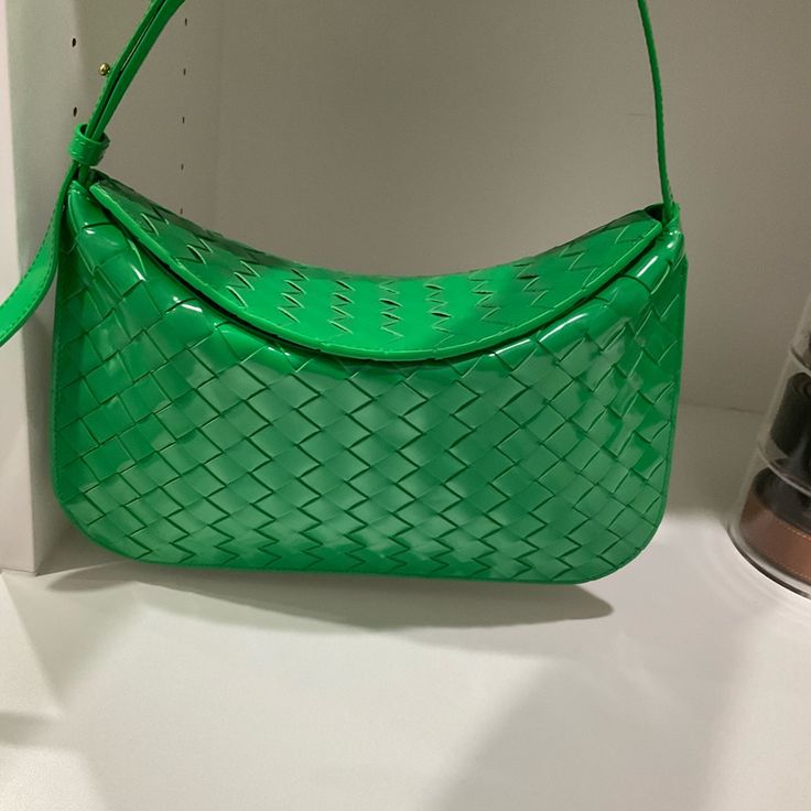 Comes With Dust Bag. Brand New. Impulse Purchase That I Haven’t Gotten The Chance To Use. Green Rectangular Bucket Bag For Evening, Green Rectangular Evening Bucket Bag, Luxury Green Pouch Shoulder Bag, Trendy Evening Bags With Intrecciato Weave, Green Intrecciato Weave Tote Shoulder Bag, Luxury Green Shoulder Bag For Errands, Green Satchel Bag With Intrecciato Weave, Luxury Green Crossbody Hobo Bag, Green Clutch Bag For Errands