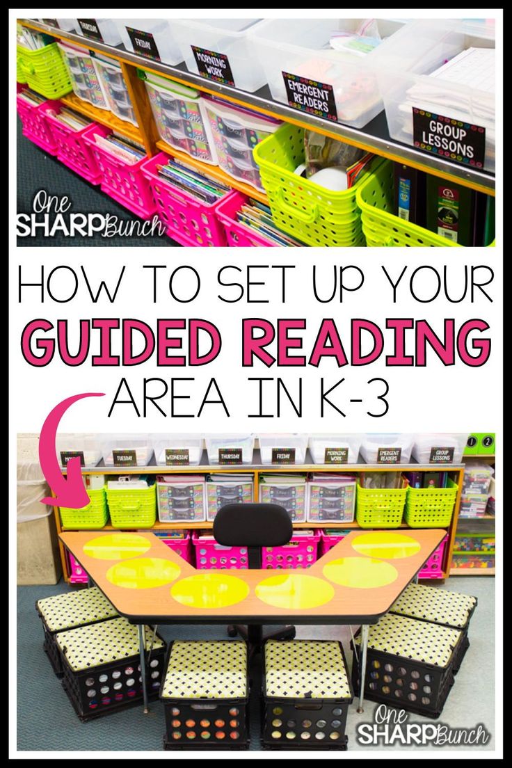 an organized reading area with text overlay that says how to set up your guided reading area in 3 easy steps