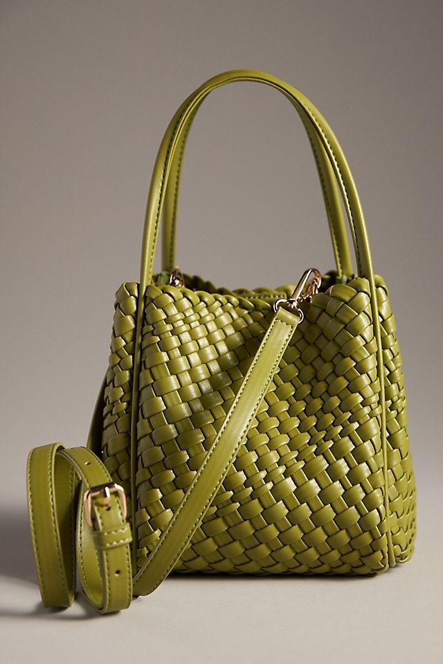 The Woven Mini Hollace Tote Perfect Handbag, Green Fits, Unique Bags, Everyday Accessories, Woven Design, Mini Tote, Zip Pouch, Woven Bag, Pouch Bag