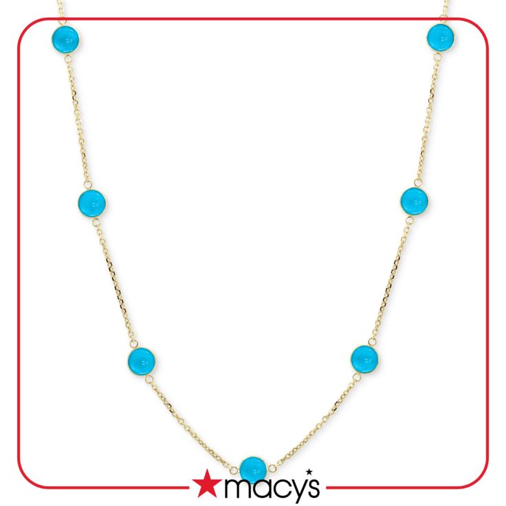 in stock Turquoise 14k Gold Necklaces, Collar Necklace, Round Shape, Yellow Gold, Turquoise, Collar, Yellow, Gold