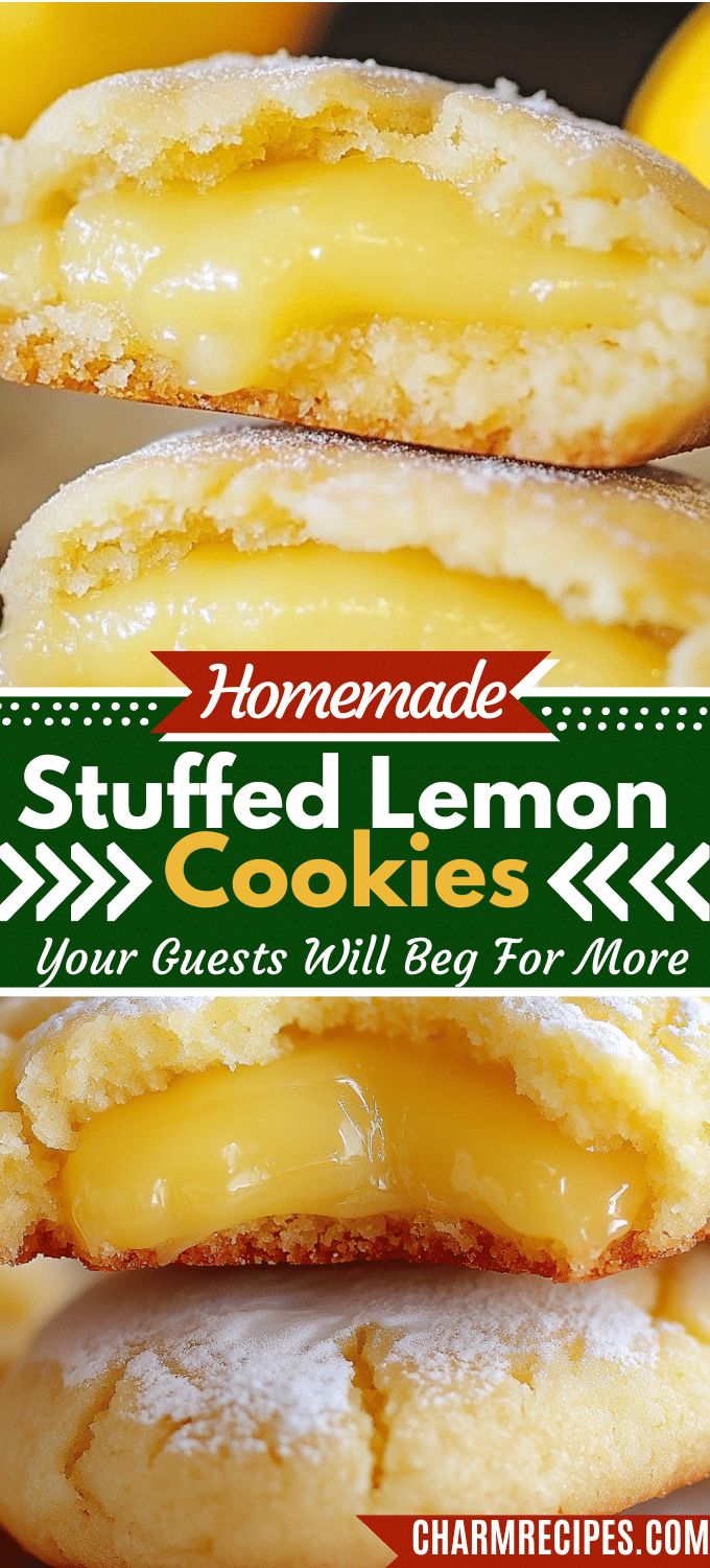 homemade stuffed lemon cookies with cheese will be for more