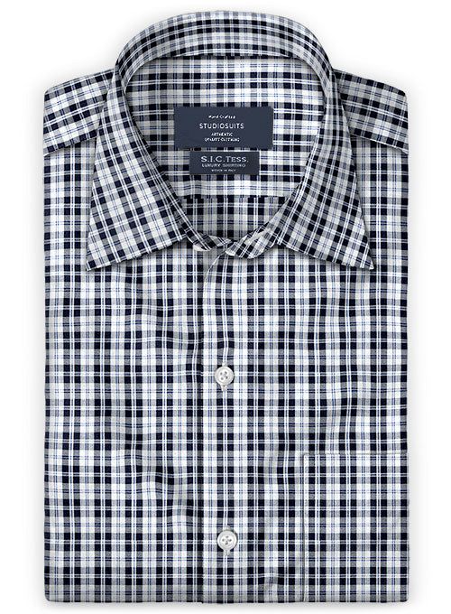 The best formal dress shirt, business shirt and casual shirt to cover you for every occasion, our S.I.C. Tess. Italian Cotton Pandro Shirt is something you will always cherish on. 
 
 A simple checks pattern will carry you through most professional environments and also carry to events outside of work. 
  Made according to your measurements for the special you. 
 
 Pamper yourself, get this shirt made exclusively for you now! 
    S.I.C. TESS Shirting Collection   (Read more....)   S.I.C. Tess i Classic Plaid Shirt With Spread Collar, Business Casual Plaid Shirt With Spread Collar, Plaid Spread Collar Shirt For Business Casual, Classic Plaid Dress Shirt For Work, Business Casual Plaid Button-up Dress Shirt, Business Plaid Shirt With Spread Collar, Formal Plaid Button-up Shirt, Elegant Formal Plaid Shirt, Elegant Plaid Formal Shirt