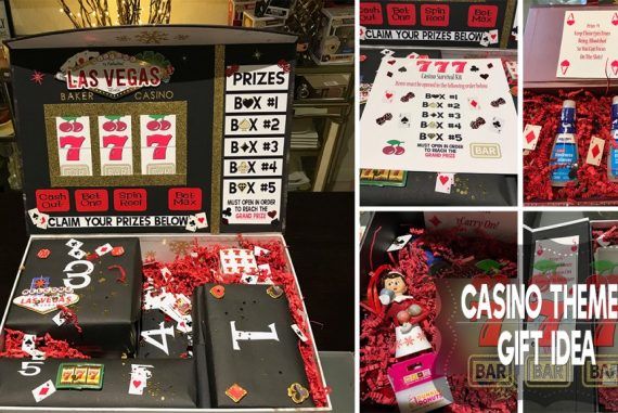 the casino themed gift idea is displayed for everyone to see in their store or business