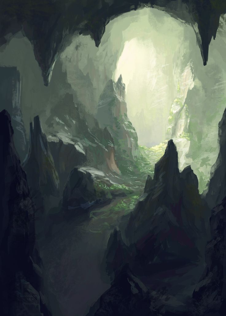 Link goes to a YouTube where I have a speed painting of how I illustrate caves, Cave Sketch, Landscape Animation, Digital Art Landscape, Cave Drawings, Art Animation, Landscape Concept, Landscape Background, Cave Paintings, Fantasy Places