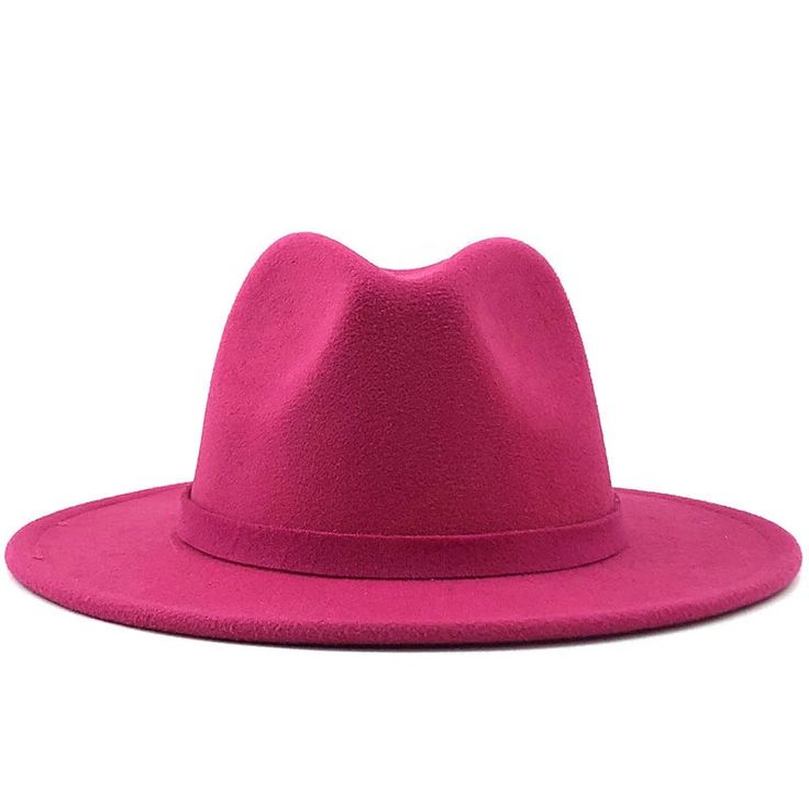 Make a bold fashion statement with our Trendy Fedora Hat, the must-have accessory for the modern trendsetter. Crafted with contemporary flair and timeless elegance, this Fedora hat is designed to take your outfit to the next level. Key characteristics: Stylish Brim: With its stylish brim, this Fedora hat adds a touch of flair and sophistication to any outfit, making it a versatile accessory for various occasions. On-Trend Colors: Available in a range of trendy colors, this Fedora hat allows you to express your personal style and stay current with fashion trends. Comfortable Fit: Designed for comfort, the Trendy Fedora Hat provides a snug yet comfortable fit, allowing you to wear it all day without discomfort. Versatile Wearability: Whether you're heading to a music festival, a brunch date, Solid Fedora Felt Hat For Party, Chic Short Brim Fedora For Winter, Modern Wide Brim Winter Hat, Chic Winter Fedora With Short Brim, Spring Felt Hat With Short Brim, Spring Solid Color Felt Hat With Short Brim, Trendy Winter Party Fedora, Casual Solid Color Flat Cap Felt Hat, Trendy Pink Flat Cap