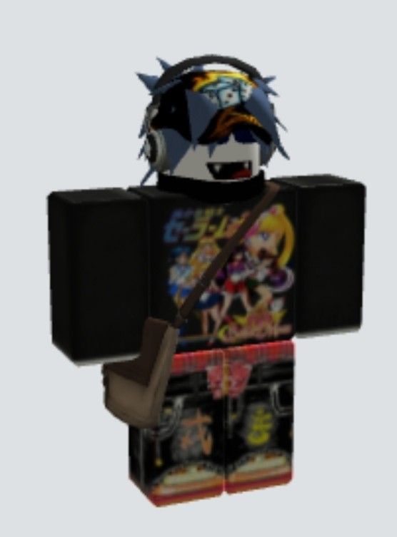 an image of a lego character with headphones and a guitar in front of him