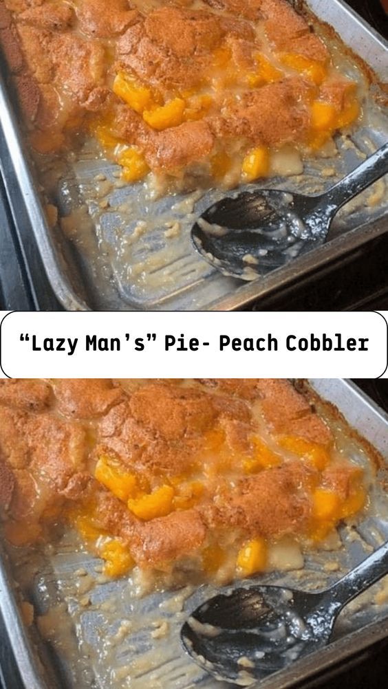 two pictures of the same casserole in different pans with spoons on them