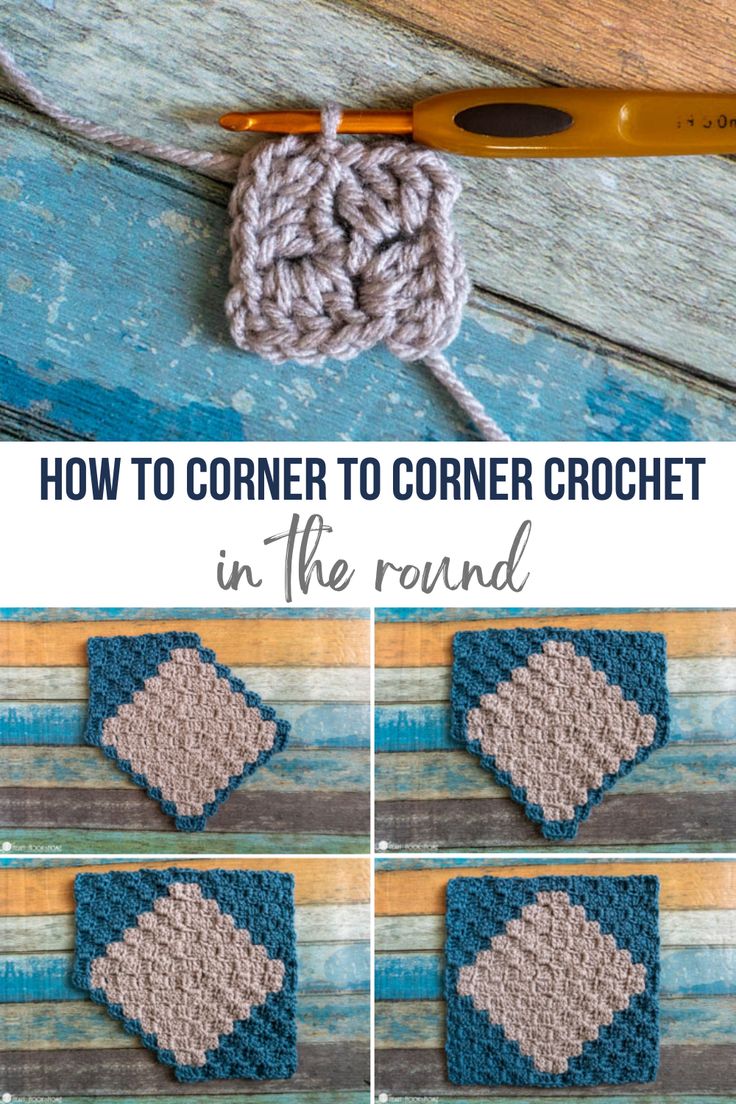 how to crochet the corner in the round