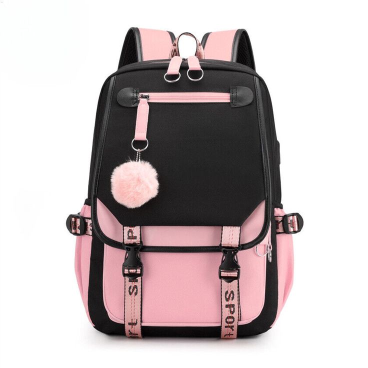 Fengdong large school bags for teenage girls USB port canvas schoolbag student book bag fashion black yellow school backpack dropshipping Please Note: The price does not include power batttery and phone. Black Backpack School, Kawaii Backpack, Girl Backpacks School, Backpack Pattern, Bags For Teens, School Bags For Girls, Backpack School, Backpack Travel Bag, Cute Backpacks