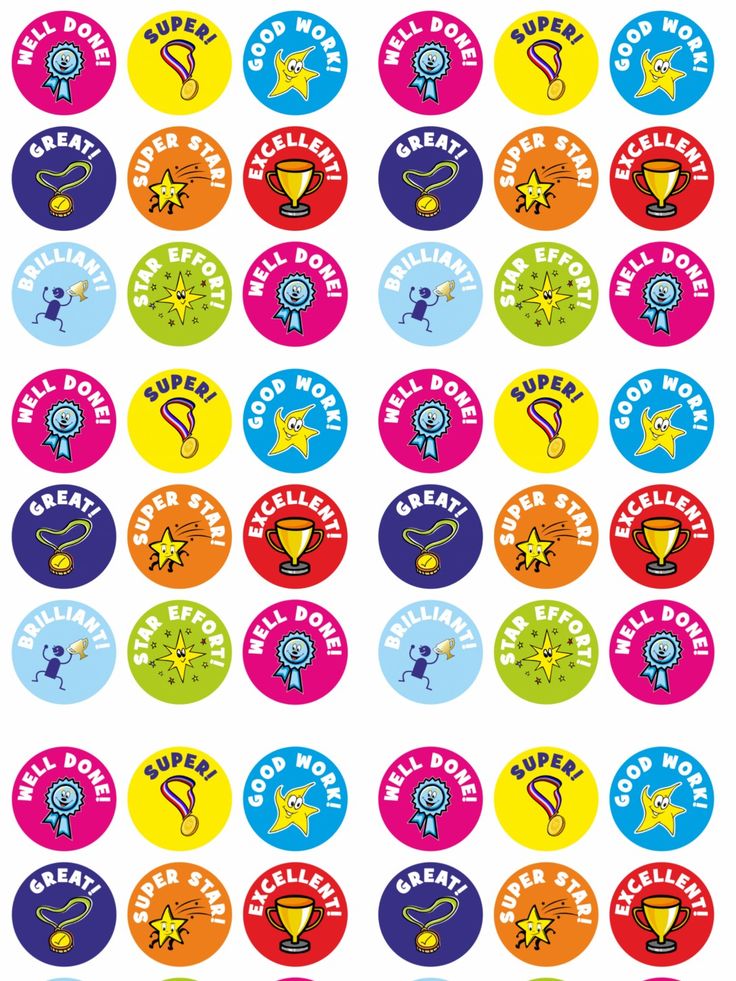 many different colored badges with stars on them