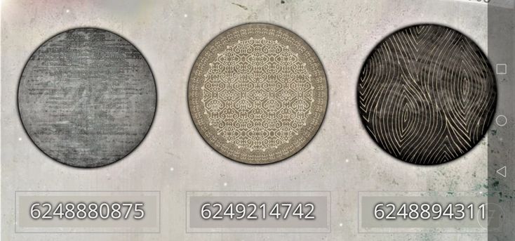 three different types of metal plates with numbers on them