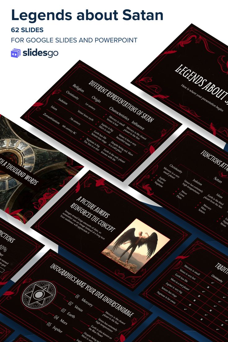 Legends about Satan Dark Powerpoint Template, Dark Ppt Template, Presentation Slides Design, Dark Evil, Small Planet, Slides Design, Exhibition Art, Power Point Template, Interesting Topics