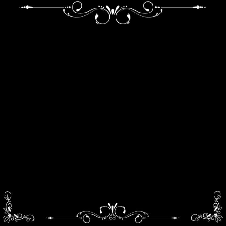 a black and white frame with an ornate design