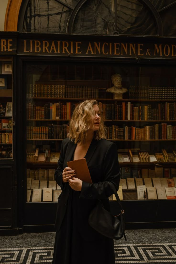 Dark Academia Photo Shoot, Library Photo Shoot Aesthetic, Bookstore Photoshoot Aesthetic, Bookshop Photoshoot, Classic Photoshoot Ideas, Dark Academia Portrait, Writer Photoshoot, Library Photoshoot Ideas, Academia Photoshoot