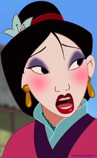 an animated image of a geisha wearing earrings