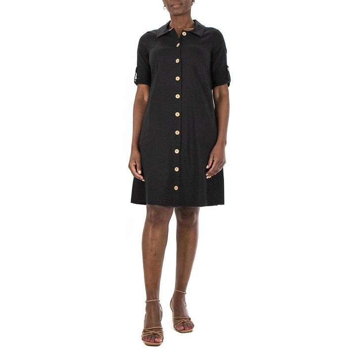 The mod-inspired look of this women's Nina Leonard shirt dress is a fun choice for any occasion. Plus, it has pockets! The mod-inspired look of this women's Nina Leonard shirt dress is a fun choice for any occasion. Plus, it has pockets!Finding the perfect fit and size for women's clothing requires basic measurements of your chest, waist, hips and inseam. Use this guide to learn more about sizing and everything Kohl's has to offer in women's fashion. Button front Roll-tab short sleeves 2 pockets Shirt Dress Styling, Dress Styling, Dress Guide, Clothing Size Chart, Womens Clothing Sizes, Fabric Care, Gender Female, Age Group, Women's Clothing