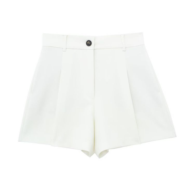 F00177972-202 Wide Leg Shorts, High Rise Shorts, Color Shorts, British Indian, Coat Dress, High Waisted Shorts, Summer Women, Women Clothing, White Shorts