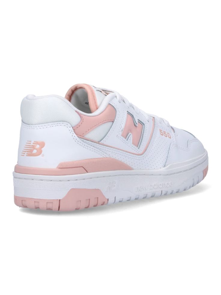 Sneakers from New BalanceComposition: 100% Pelle | New Balance Women's Sneakers in White | FW23/24 Balance Composition, Uni Aesthetic, Sneaker New Balance, Suitcase Backpack, Balance 550, Pink Details, Balance Sneakers, New Balance Sneakers, New Balance Women