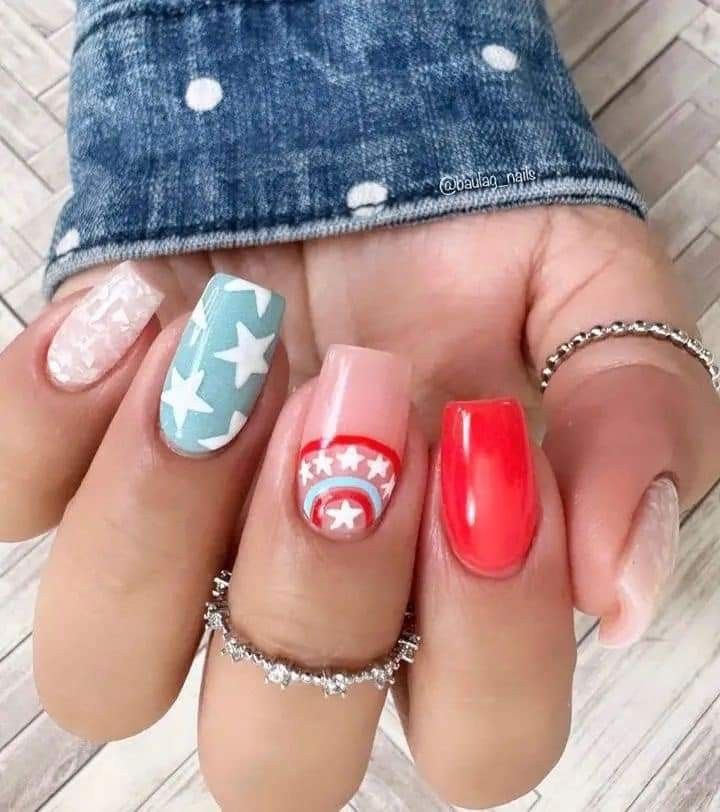 Nails July 4th, 60 Nails, July 4th Nails, Nails 4th Of July, 4th Of July Nail Designs, July Nail Designs, 4th Nails, 4th Of July Nail, Patriotic Nails Design