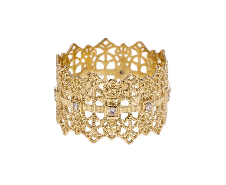 Lace Diamond Ring - TWISTonline Gold Gallery, Digby And Iona, Jemma Wynne, Alice Cicolini, Rebecca Overmann, Cathy Waterman, Minimal Jewelry, Gold Band, White Diamonds