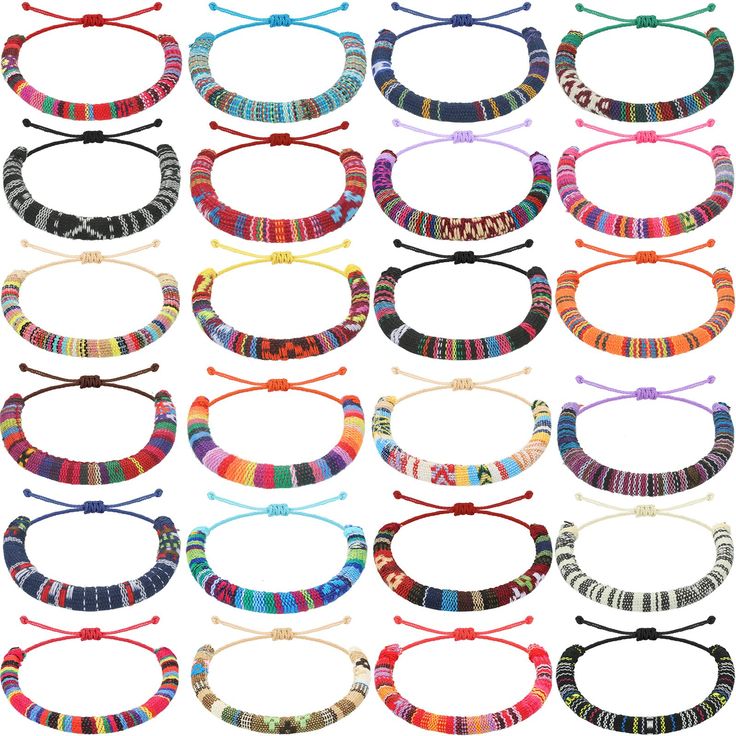 PRICES MAY VARY. Ample to Use: you will receive 24 pieces of these friendship bracelets, which can not only meet your daily use and replacement needs, but also enable you to share with your family and friends Various Styles: this tribal bracelet for women adopts the Bohemian style and has diverse colors; It can be matched with different styles of clothes; You can also choose different colors according to different moods and different types of activities One Size Fits Most: these woven ankle brac Vsco Bracelets, Men Boho, Girls Friendship, Bracelet Rope, Girl Friendship, String Bracelets, Boho Men, Surfer Bracelets, Braids With Weave