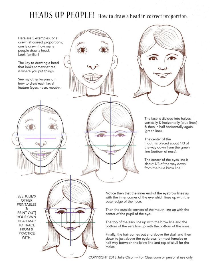 an image of how to draw people's faces with pencil and paper on white paper