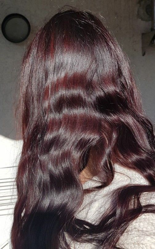 Cherry Coke Hair, Pelo Color Vino, Black Cherry Hair, Bombshell Hair, Wine Hair, Red Hair Inspo, Cherry Hair, Hair Tint, Dark Red Hair