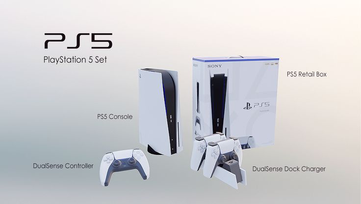 an advertisement for the new playstation 5 console and controller system, with instructions on how to use it