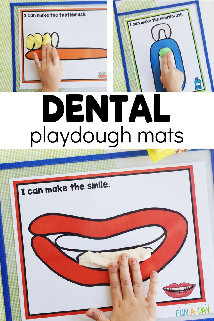 dental playdough mats for kids to make