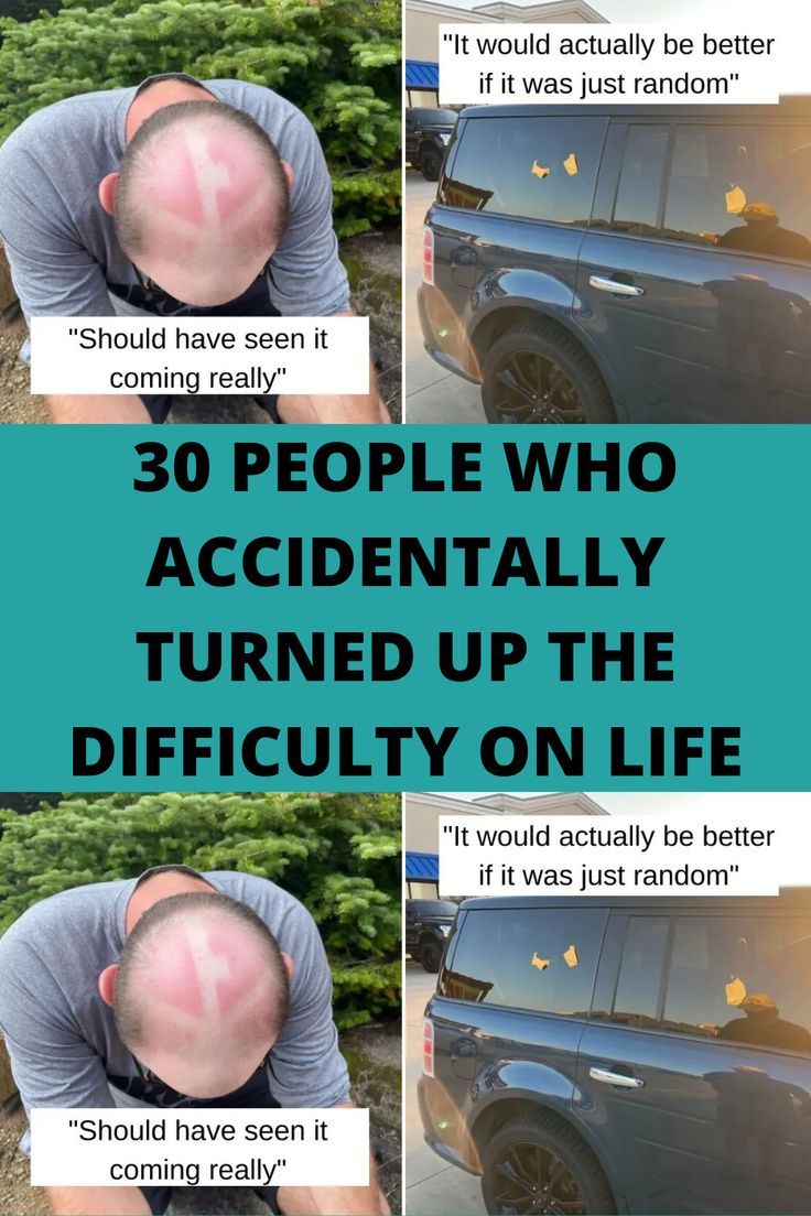 three different pictures with the words 30 people who accidentally turned up the difficulty on life