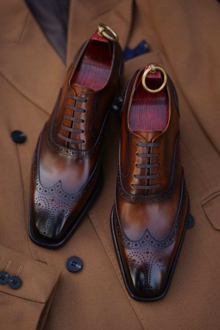 Crafted with premium full grain leather, the MenStyleWith Formal Oxford Shoes add a touch of elegance and sophistication to any outfit. The leather lining and insole provide utmost comfort while the solid rubber sole ensures durability. Each pair is meticulously hand painted and handcrafted with Italian design, making it a must-have for any style-savvy man. MenStyleWith Formal Oxford Leather Shoes Premium Full Grain Leather Shoes Fully Grain Leather Lined with Full Leather Insole Solid Rubber So Brown Goodyear Welted Almond Toe Oxfords, Brown Snip Toe Dress Shoes For Semi-formal Occasions, Brown Goodyear Welted Cap Toe Dress Shoes, Brown Monk Strap Shoes With Almond Toe, Masculine Brown Plain Toe Monk Strap Shoes, Masculine Brown Monk Strap Shoes With Plain Toe, Brown Almond Toe Monk Strap Shoes, Masculine Brown Wingtip Monk Strap Shoes, Brown Oxfords For Business