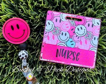 This badge buddy with make you smile! Available as a set, buddy, or reel in 4 sizes. Badge Buddies, Medical Careers, Badge Buddy, Pink Retro, Registered Nurse, You Smile, Badge Reel, Rhode Island, Make You Smile