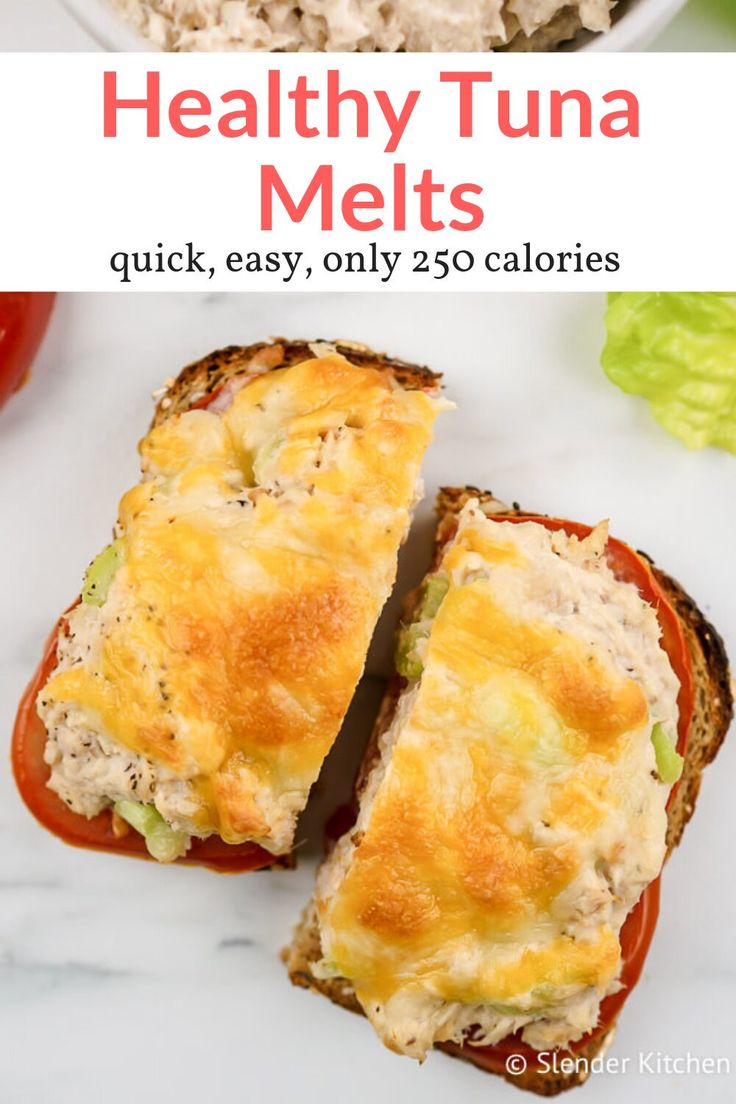 healthy tuna melts are an easy lunch idea that is ready in under 30 minutes