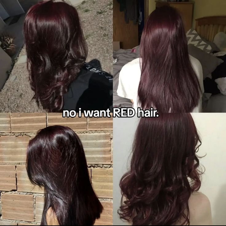 Red Hair In Brown Hair, Ethereal Hair Color, Strawberry Chocolate Hair, Dark Hair Dye Colors, Best Hair Color For Black Women, Dark Red Hair No Bleach, Reddish Black Hair, Hair Color For Warm Skin Tones, Hair Color Swatches