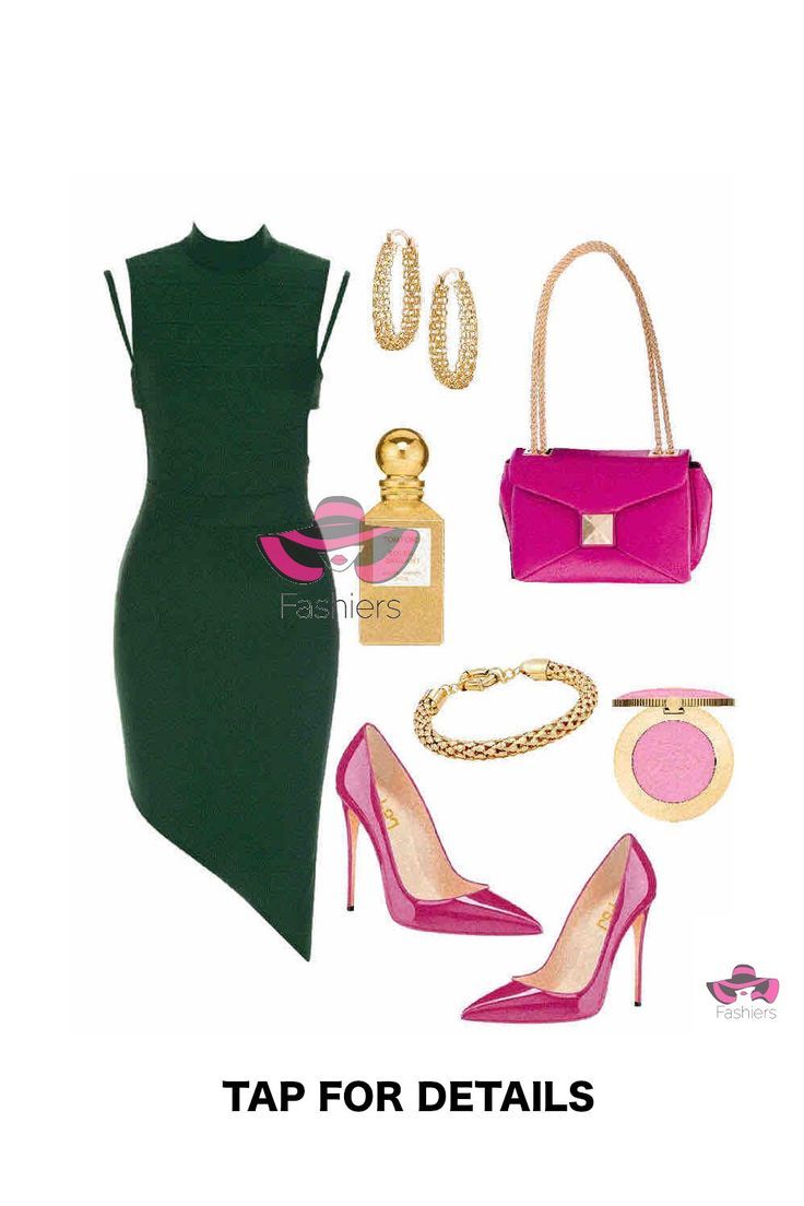 Date night outfit ideas! green dress with pink pumps and pink shoulder bag! Created with Fashiers app! #stylishlook #outfittips #accessories #whatiworetoday #datenightoutfit #cocktaildress Green Bag Outfit, Outfit Ideas Green, Green Dress Outfit, Date Night Outfit Ideas, Night Outfit Ideas, Pink Shoulder Bag, Pink Accessories, Pink Pumps, Fashion Styling