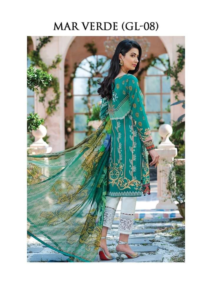 Stylish Designer Lawn Dress in Emerald Green emblazoned with embroidery, digital print and patch. These lawn dresses are stylish and perfect for eid events. Shirt: Designer Lawn shirt in emerald green color is embellished with digital print. Neckline is decor with embroidered organza border patch. Sleeves and shirt front is also embellished with embroidered organza border patch. Sleeves are in cut Style. Trouser: Dyed cotton trouser in white color is added with this dress that is looking beautif Pakistani Suits Online, Pakistani Designer Suits, Summer Lawn, Lawn Dress, Lawn Suits, Pakistani Designers, Fabric Stores Online, Best Wear, Designer Suits