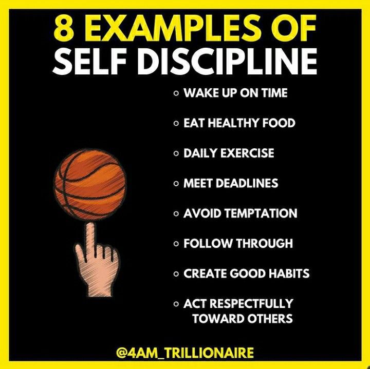 the 8 examples of self discipline