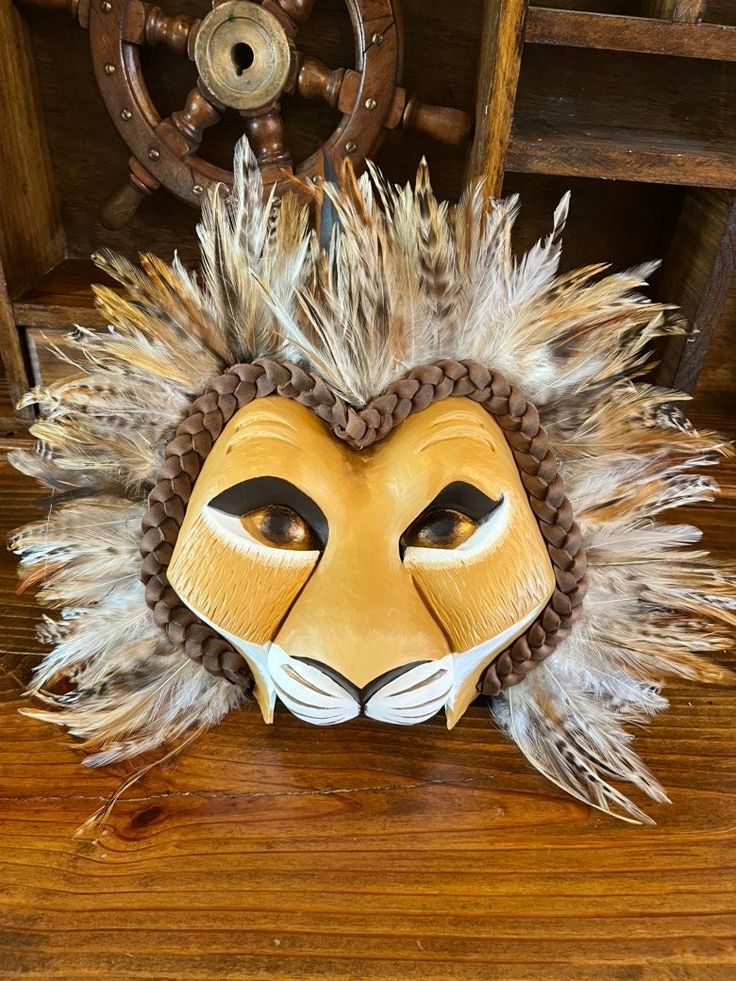 Resin Aslan headdress, hand made and hand painted, made to order. Lightweight and comfortable for stage performances or costumes. Thanks for looking! Aslan Narnia Costume, Handmade Fantasy Masks And Prosthetics For Carnival, Traditional Cosplay Masks And Prosthetics, Traditional Cosplay Masks, Handmade Costume Hats For Masquerade Carnival, Handmade Costume Hats And Headpieces For Carnival Masquerade, Handmade Masquerade Costume Hats For Carnival, Artistic Costume Masks For Festivals, Handmade Costume Hats For Carnival Masquerade