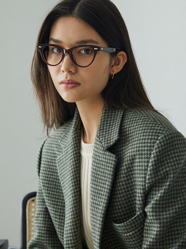 Editor's NotesMahrcato's brown-colored glasses are crafted with a cat-eye-shaped frame from acetate and are detailed with a gold-tone point on the temples.- Brown color- Cat-eye frame- Composed of acetate- Gold-tone point on the temples Measurements(in.)Size: One Size - Frame width: 5.61in.- Lens width: 1.85in.- Bridge width: 0.82in.- Temple length: 5.7in. Composition & Care- Material: (Frame) Acetate Designer- by mahrcato Glasses Outfit, Colored Glasses, Cat Eye Glasses, Cat Eye Frames, Eye Glasses, Brown Color, Cat Eye, Temple, Bridge