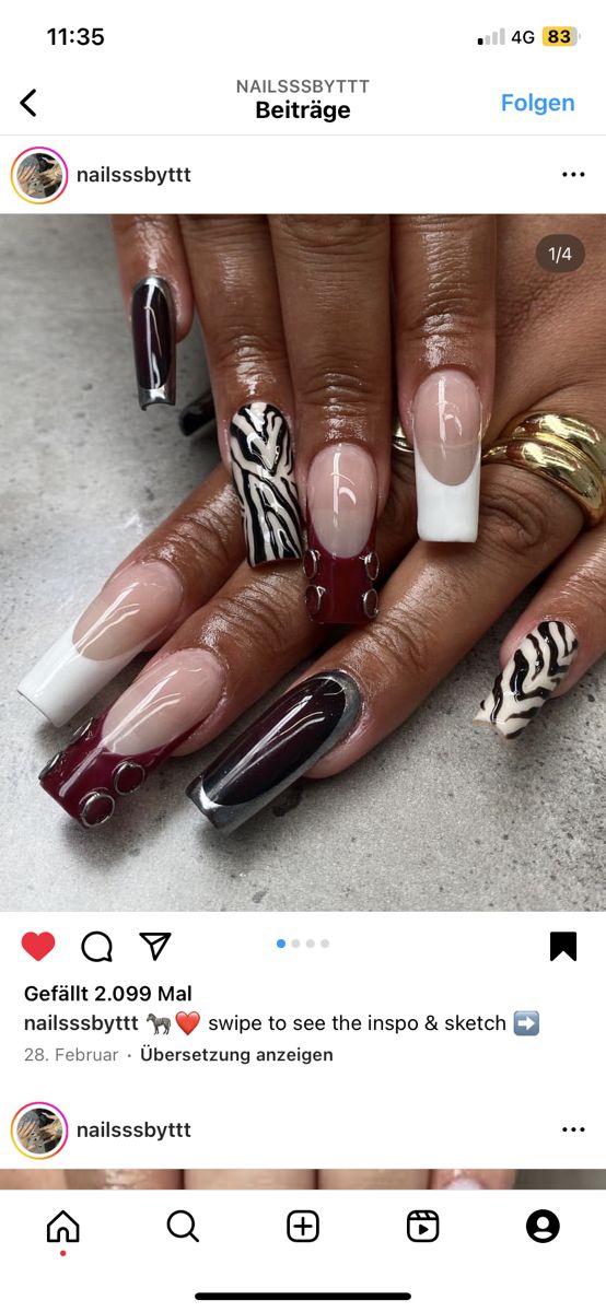 Black And Brown Nails Design, Black And Brown Nails, Brown Nails Design, Brown Nails, Nails Design, Nail Ideas, Nail Inspo, Black And Brown, Nail Designs