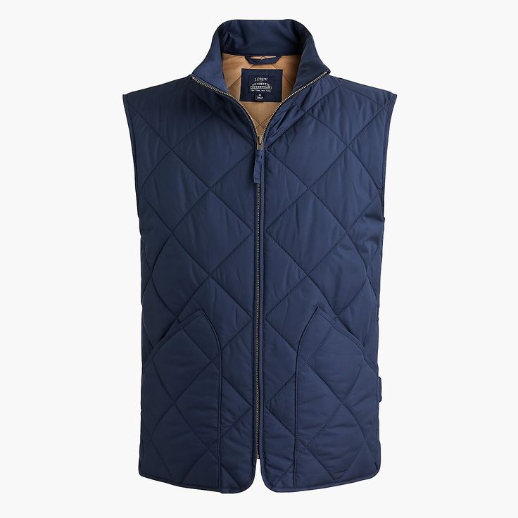 100% Recycled Polyester.Machine Wash.Imported. Navy Vest, Vest For Men, Lightweight Vest, Brown Vest, Tan Guys, New York Mens, Blue Vests, J Crew Men, Quilted Vest