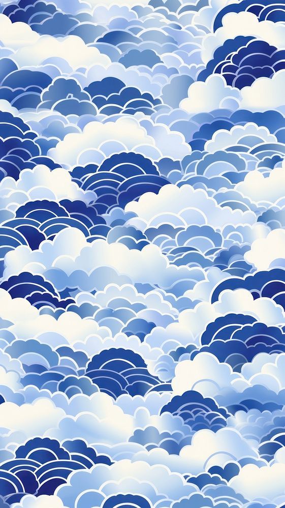 an abstract blue and white background with clouds in the shape of watercolors on paper