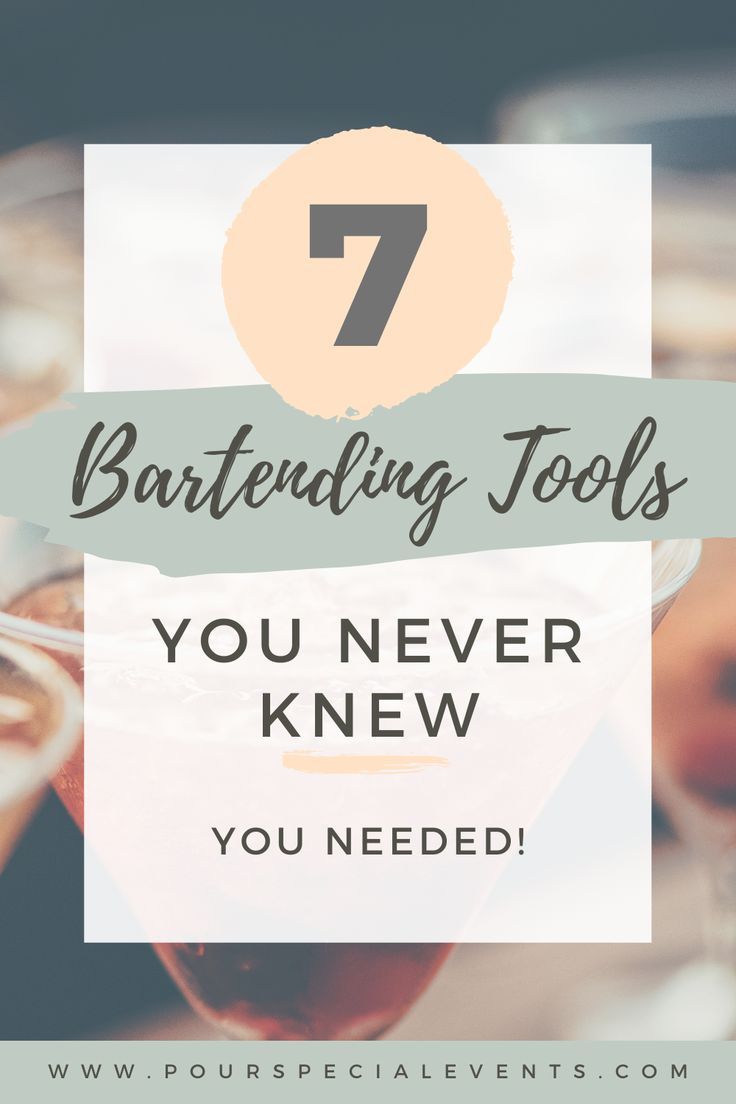 an image of a bar with the text 7 bartender tools you never knew you needed